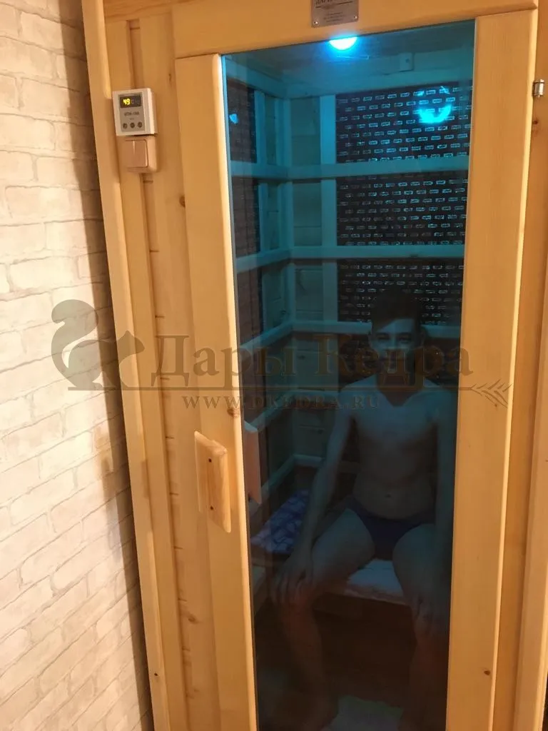 Одноместная инфракрасная сауна кабина из кедра с карбоновыми нагревателями
