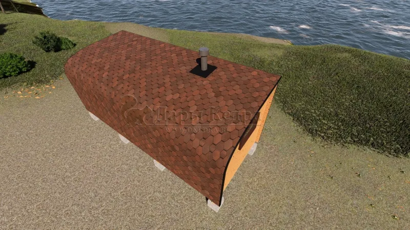 Баня «Парус» из кедра 6х2,2 м