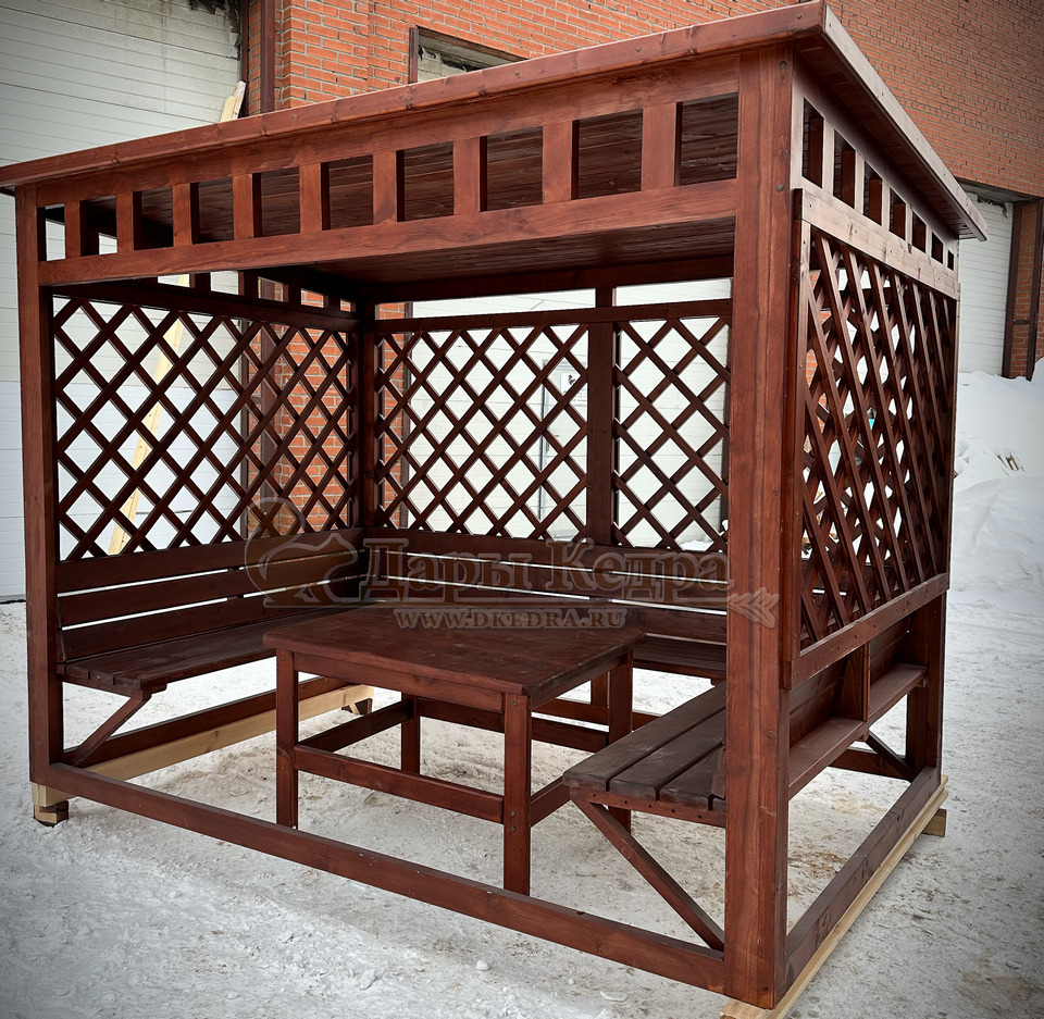 Беседка из кедра Шпалера